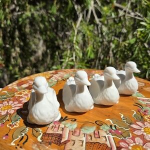 Vintage Shafford White Porcelain Napkin Rings Duck Shape Set Of 4 Nature